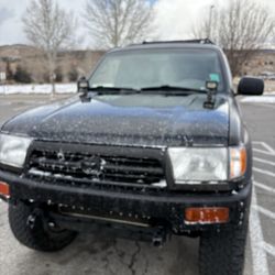 White Water Express Car Wash - frozen soap bubbles after exiting the car wash for the second time in a row.