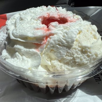 Bruster's Real Ice Cream - Hot Fudge Brownie Sundae (Crushed a little by the lip, but still yummy!) - Desserts Near Me - Chandler, Arizona