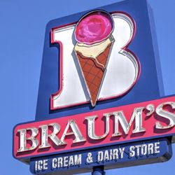 Braum's Ice Cream & Dairy Store - Tall sign