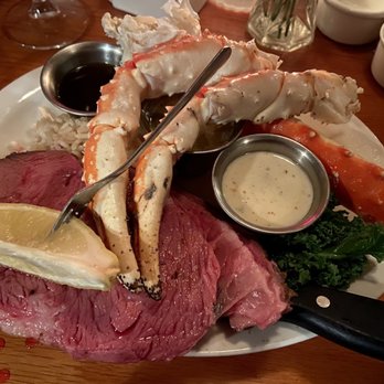 Captain Jack's - Prime Rib and King Crab Legs (12 oz cut of Prime Rib with half an order of King Crab) for $89.95 (September 2021) - Seafood Near Me - Sunset Beach, California