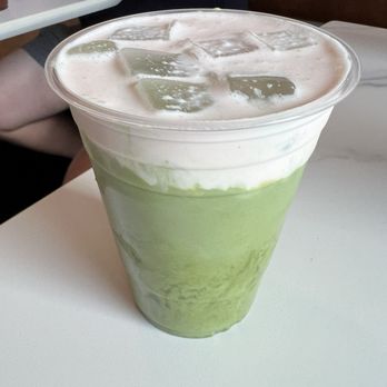 High Brow Coffee - Strawberry Shortcake Matcha (iced) - Coffee & Tea Near Me - Franklin, Tennessee