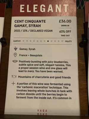 Menu photo 2 Vagabond London, XGL Menu photo 2 Vagabond London, XGL