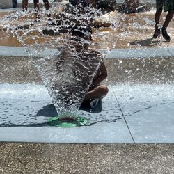 Yea super cute and lots of outside shade. Good park to host a summer party! I love that the splash pad is gated.