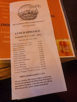 Menu photo 2 Montego Island Grill Virginia Beach, VA Menu photo 2 Montego Island Grill Virginia Beach, VA
