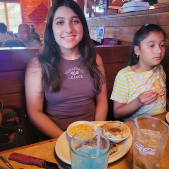 Texas Roadhouse - Ruby ready to enjoy her chicken dinner. And blue raspberry crush. With Geny.. - Barbeque Near Me - Tracy, California Texas Roadhouse - Ruby ready to enjoy her chicken dinner. And blue raspberry crush. With Geny.. - Barbeque Near Me - Tracy, California