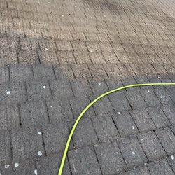 Meta Power Wash - Satisfying before and after of roof cleaning.