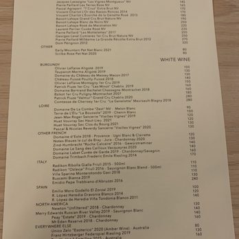 Bresca - Wine List - New American Near Me - Washington, DC, District of Columbia Bresca - Wine List - New American Near Me - Washington, DC, District of Columbia