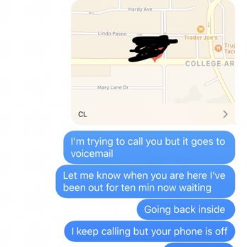 Forever Blooms - Convo where you see their phone is off and I'm waiting outside for ten min - Florists Near Me - Lemon Grove, California
