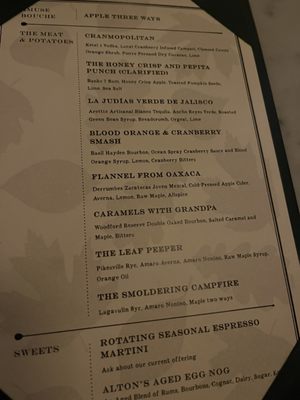 Menu photo 8 Farmacia Cocktail Bar Boston, MA