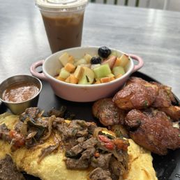 Cheesesteak omelette