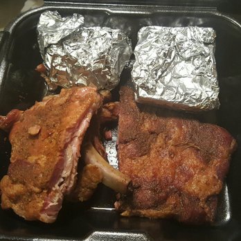 Mission BBQ - Two kinds of ribs and cornbread - Barbeque Near Me - Parma, Ohio