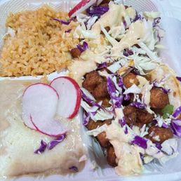 Fried fish Taco Plate - 2 Tacos Fried fish Taco Plate - 2 Tacos