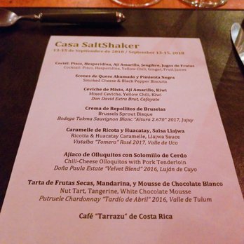 Casa SaltShaker - Couldn't wait to try everything on this awesome menu - International Near Me - Buenos Aires, C