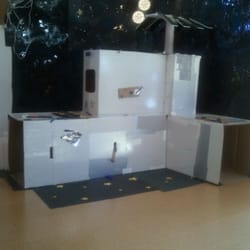 Muckykids Art Studio - Space ship kids built play in and add too, projects rotate...