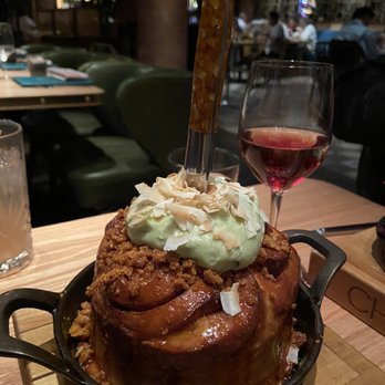 CHICA - rum caramel sticky bun with pistachio frosting - Latin American Near Me - Las Vegas, Nevada CHICA - rum caramel sticky bun with pistachio frosting - Latin American Near Me - Las Vegas, Nevada