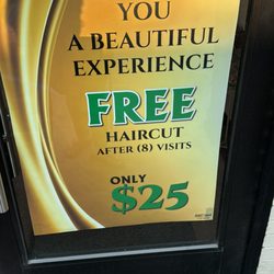 After eight haircut, nine haircut free