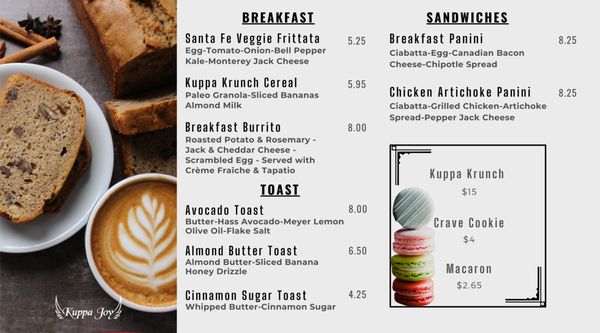 Menu photo 3 Kuppa Joy Coffee House Fresno, CA Menu photo 3 Kuppa Joy Coffee House Fresno, CA