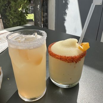 Donkey Taqueria - Paloma and rotating frozen margarita (this one was pear & mezcal) - Bars Near Me - Grand Rapids, Michigan