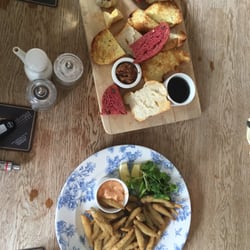 The Grand Junction Arms - Selection of breads and whitebait starters