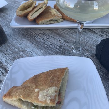 Sidetrack Bar + Grill - A piece of Scoozzi and Peachy Keen cocktail - American Near Me - Pleasanton, California