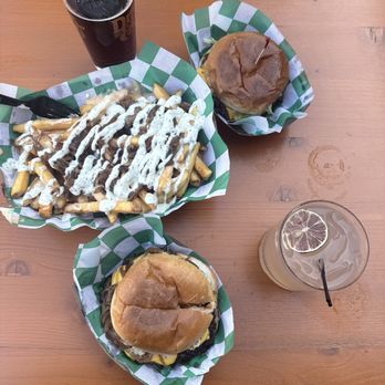 Draft & Co - Loaded fries, draft smash burger, spicy smash burger, a Paloma and a lager! - Cocktail Bars Near Me - Milwaukee, Wisconsin