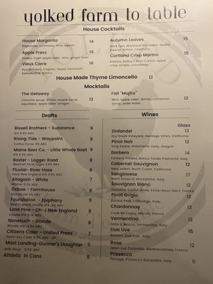 Menu photo 3 Yolked Farm To Table Windham, ME