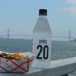 Cheech A' Cini's Truckin Trattoria - Our Delicious Summer Salad "Insalata Cini" paired with our premium water Ounce Water originated right here in Staten Island!