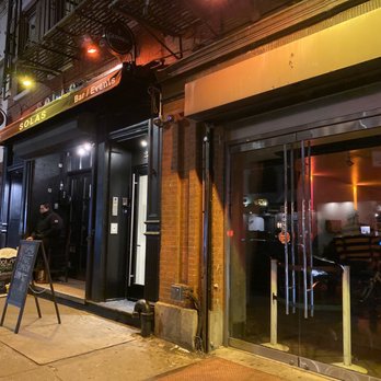 Solas - Storefront. Main entrance on the left, Backroom entrance on the right. - Lounges Near Me - New York, New York