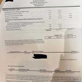 RedCheck Pest Solutions - Vet bill receipt - Pest Control Near Me