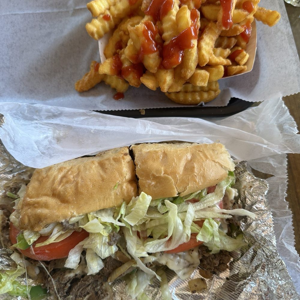 The Broiler - The cheesesteak Deluxe with Fries. - Pizza Near Me - Arlington, Virginia The Broiler - The cheesesteak Deluxe with Fries. - Pizza Near Me - Arlington, Virginia