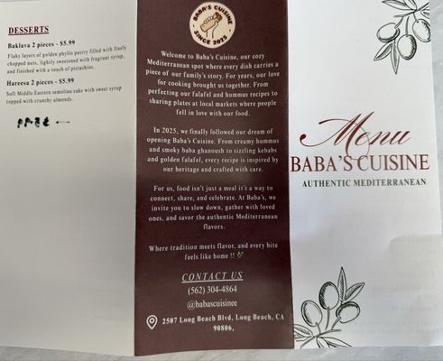 Menu photo 2 Baba’s Cuisine Long Beach, CA