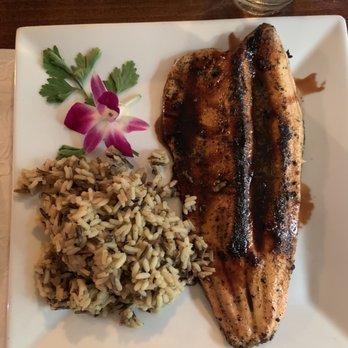 The Nook - Idaho Trout with Huckleberry Balsamic Reduction & Rice Pilaf - American Near Me - Salmon, Idaho