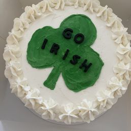 White cake with buttercream icing