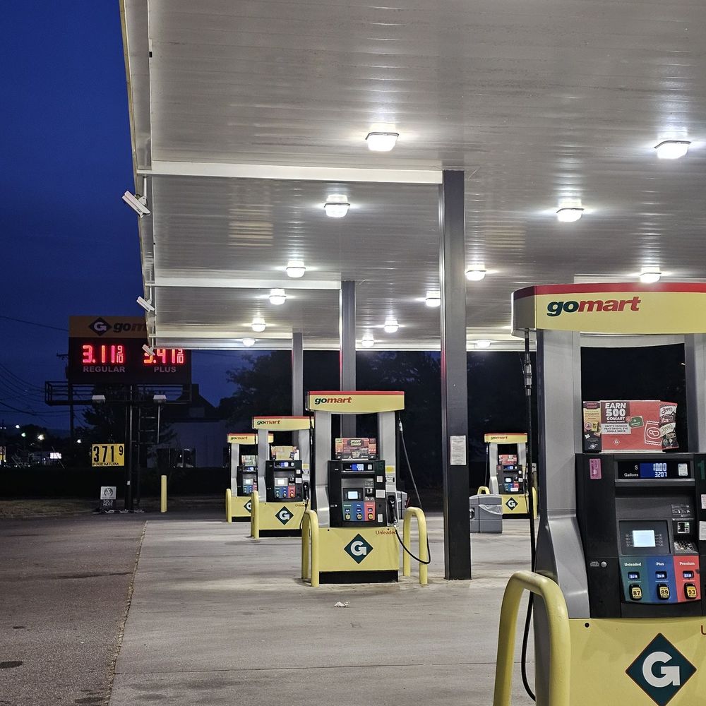 Go Mart - The gasoline price is always displayed in digital red lights in front of the gas pumps outside. - Convenience Stores Near Me - Roanoke, Virginia