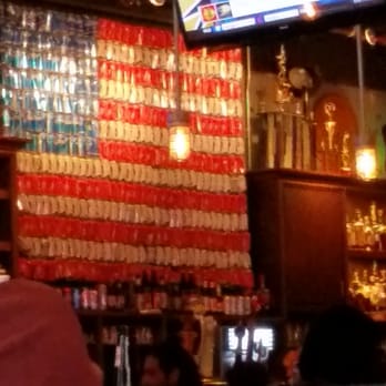 Bub City - Cool American Flag ad from cans over the bar here! The plastic Santa and reindeer flying across the bar are classic too. - Barbeque Near Me - Chicago, Illinois Bub City - Cool American Flag ad from cans over the bar here! The plastic Santa and reindeer flying across the bar are classic too. - Barbeque Near Me - Chicago, Illinois