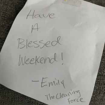 The Cleaning Force - Note from our amazing cleaner with The Cleaning Force. - Home Cleaning Near Me - McKinney, Texas The Cleaning Force - Note from our amazing cleaner with The Cleaning Force. - Home Cleaning Near Me - McKinney, Texas