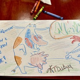Visited Woodland Hills for the first time, lots of great art there. But no diner is complete w/o #cowandchicken #ktdubyaart Visited Woodland Hills for the first time, lots of great art there. But no diner is complete w/o #cowandchicken #ktdubyaart