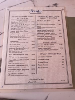 Menu photo 1 Trenta Pizza & Cucina Costa Mesa, CA Menu photo 1 Trenta Pizza & Cucina Costa Mesa, CA