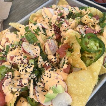 Island Cabana Bar - Tuna poke nachos - Salad Near Me - Charleston, South Carolina Island Cabana Bar - Tuna poke nachos - Salad Near Me - Charleston, South Carolina