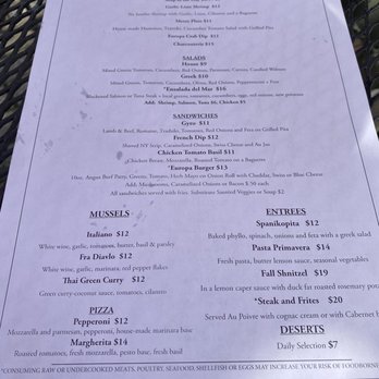 Europa Bar & Cafe - New menu - Modern European Near Me - Greensboro, North Carolina Europa Bar & Cafe - New menu - Modern European Near Me - Greensboro, North Carolina