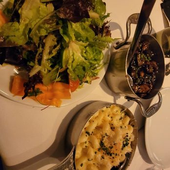 Bourbon Steak - House Salad, Truffle Mac N Cheese, Sauteed Mushrooms - Steakhouses Near Me - Glendale, California Bourbon Steak - House Salad, Truffle Mac N Cheese, Sauteed Mushrooms - Steakhouses Near Me - Glendale, California