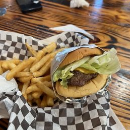 Auggies Jr cheeseburger.