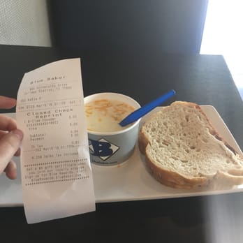 Blue Baker - This tiny cup of soup cost $8. Eight freaking dollars. Huge rip off. - Pizza Near Me - College Station, Texas