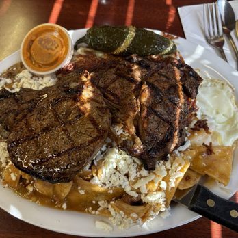 Rodeo Cafe - Red chilaquiles with ribeye - Breakfast & Brunch Near Me - Norco, California Rodeo Cafe - Red chilaquiles with ribeye - Breakfast & Brunch Near Me - Norco, California