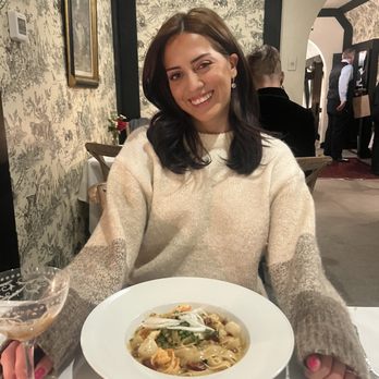 Hyeholde Restaurant - My fiancée with the Seafood Tagliatelle - New American Near Me - Coraopolis, Pennsylvania Hyeholde Restaurant - My fiancée with the Seafood Tagliatelle - New American Near Me - Coraopolis, Pennsylvania
