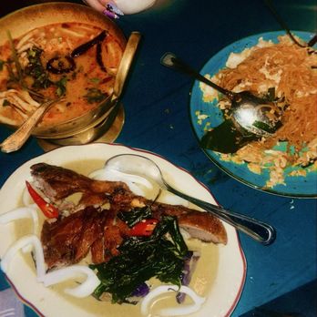 Wayla - Top tom yum hot pot Bottom Green Curry Duck - Gang Keaw Wan Ped Right Crab Fried Rice - Khao Pad Pu - Thai Near Me - New York, New York Wayla - Top tom yum hot pot Bottom Green Curry Duck - Gang Keaw Wan Ped Right Crab Fried Rice - Khao Pad Pu - Thai Near Me - New York, New York