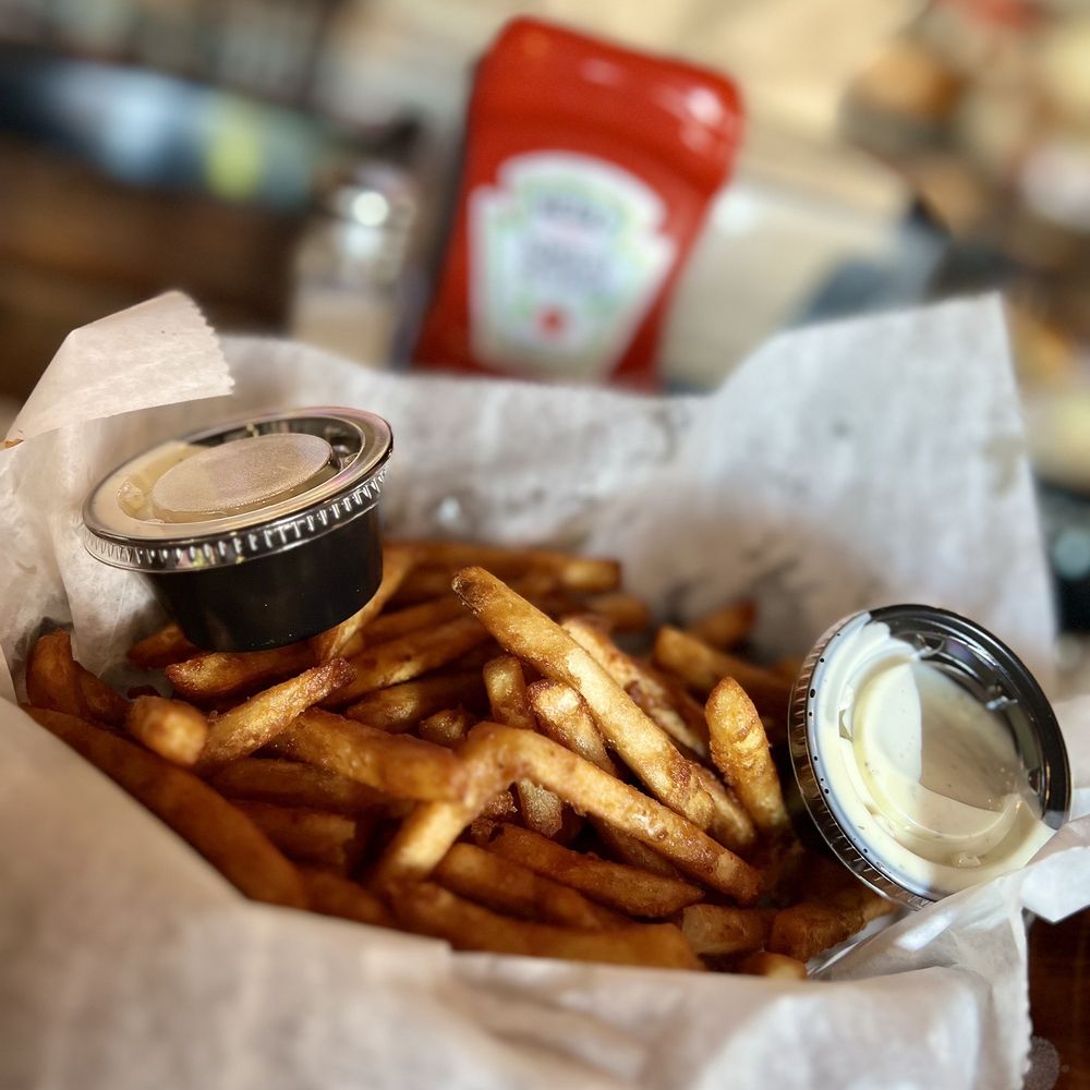 Aaron Schat's Roadhouse - Basket of Beer Battered French Fries - American Near Me - Bishop, California Aaron Schat's Roadhouse - Basket of Beer Battered French Fries - American Near Me - Bishop, California