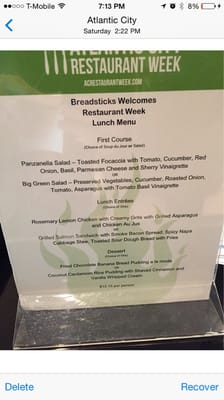Menu photo 8 Breadsticks Cafe & Grill Atlantic City, NJ