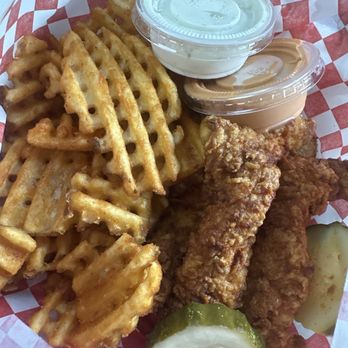 Hangry Joe's Hot Chicken - M-Tenders Tray - New American Near Me - Dallas, Texas Hangry Joe's Hot Chicken - M-Tenders Tray - New American Near Me - Dallas, Texas