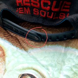Parkway Shoe Repair - Circled is the amazing rivet repair for my PoGo cap.
